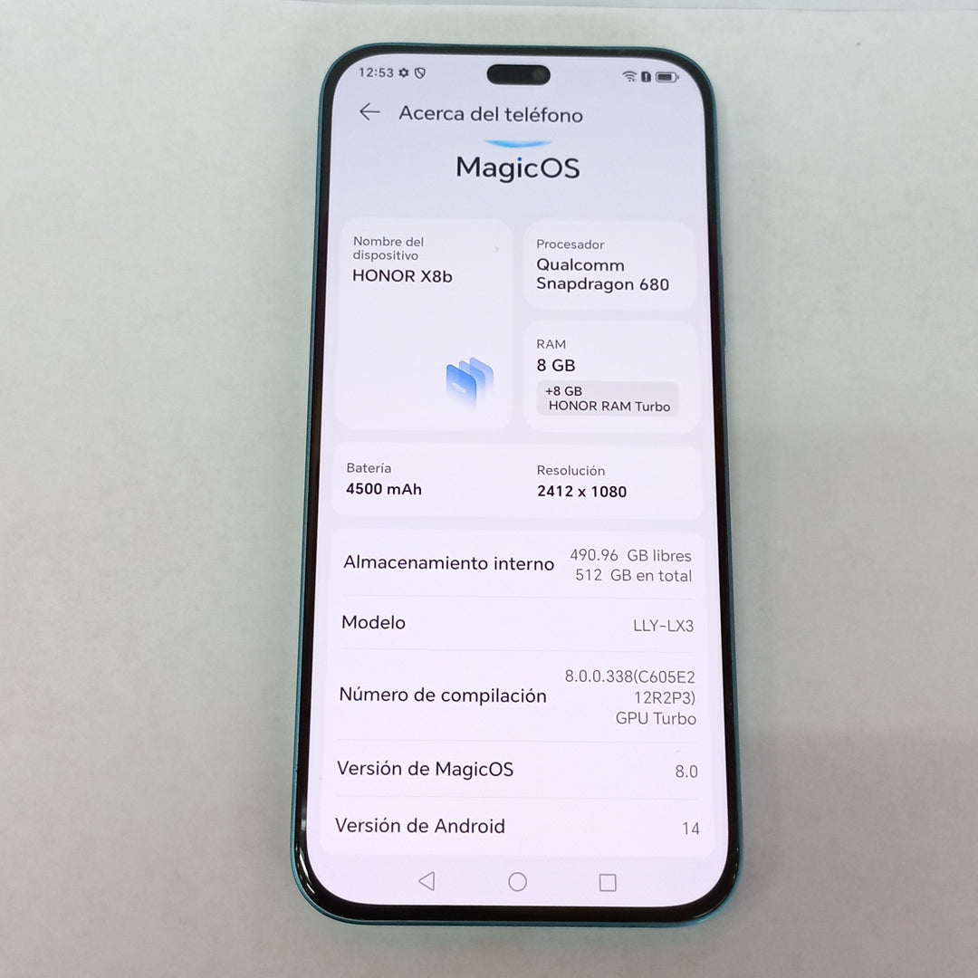 CELULAR HONOR X8B LLY-LX3 (2023) 512 GB 8 GB RAM (SEMINUEVO)
