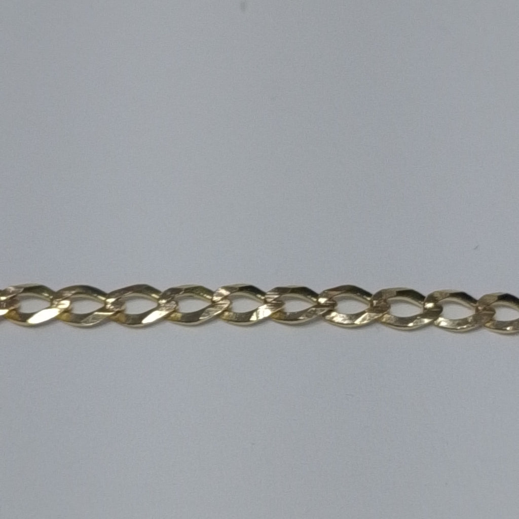 CADENAS TEJIDO BARBADA ORO 14K 60 CM 5.4 GR (NUEVO)