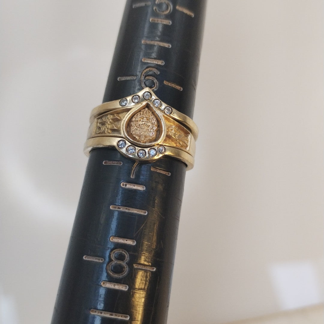 ANILLO DE GRADUACIÓN ORO 10 K 4.8 GRMS (SEMINUEVO)