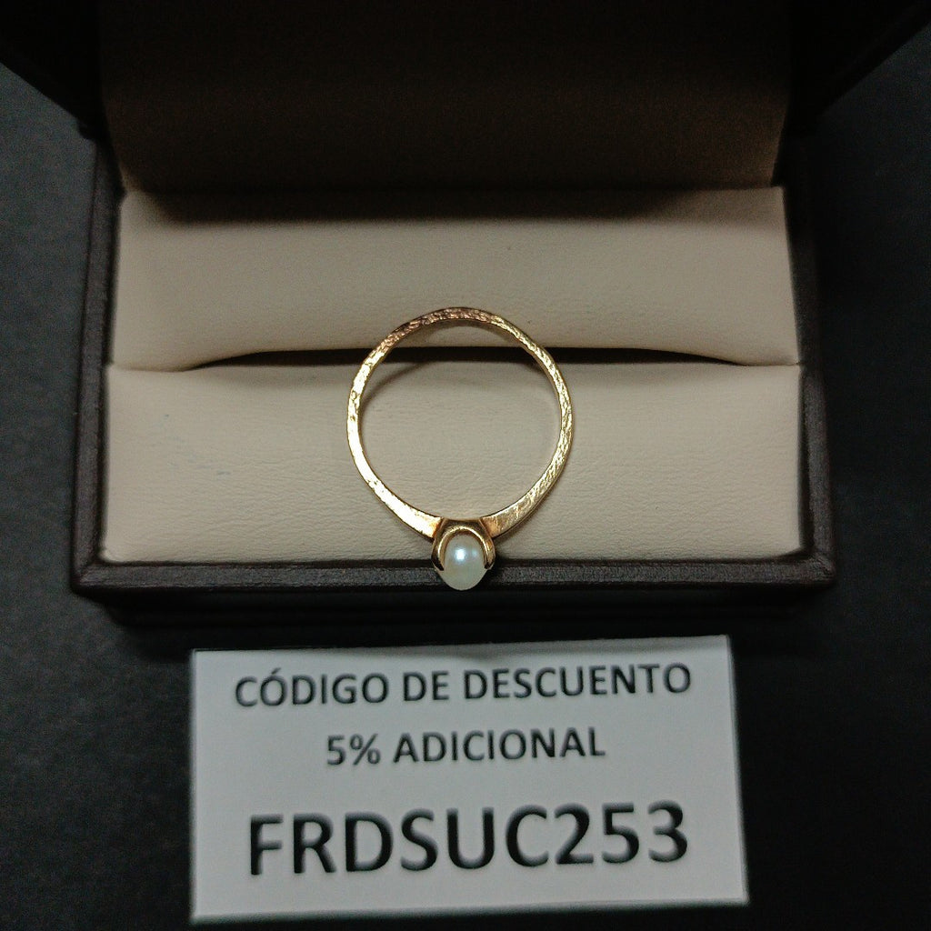 K1 2,00 GRMS 10 K ESPECIFICACIONES COMPLEMENTARIAS ANILLO CON DAÑO , Y PERLA (SEMINUEVO)