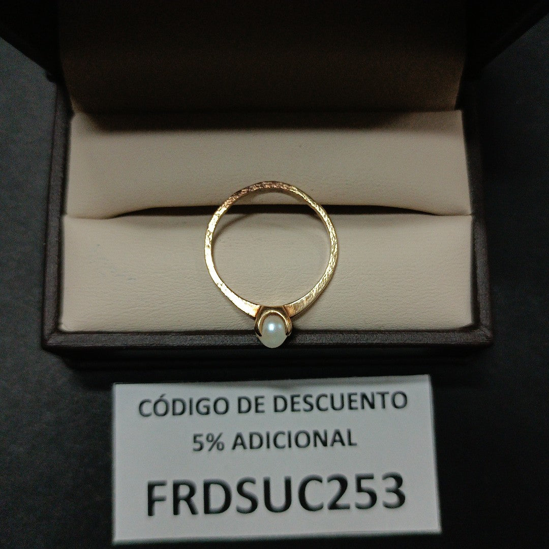 K1 2,00 GRMS 10 K ESPECIFICACIONES COMPLEMENTARIAS ANILLO CON DAÑO , Y PERLA (SEMINUEVO)