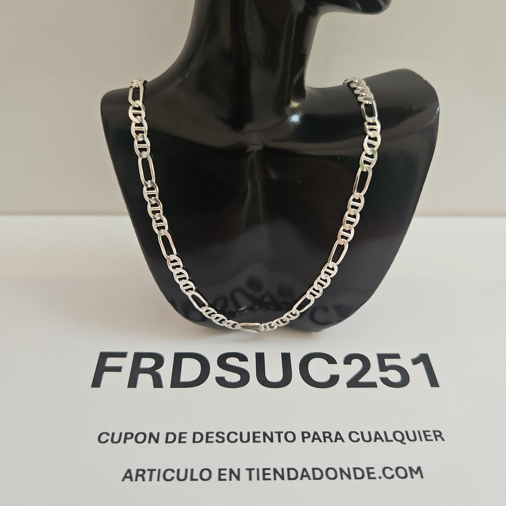 CADENA TEJIDO MARINERO PLATA .925 55 CM 7.2 GR (NUEVO)