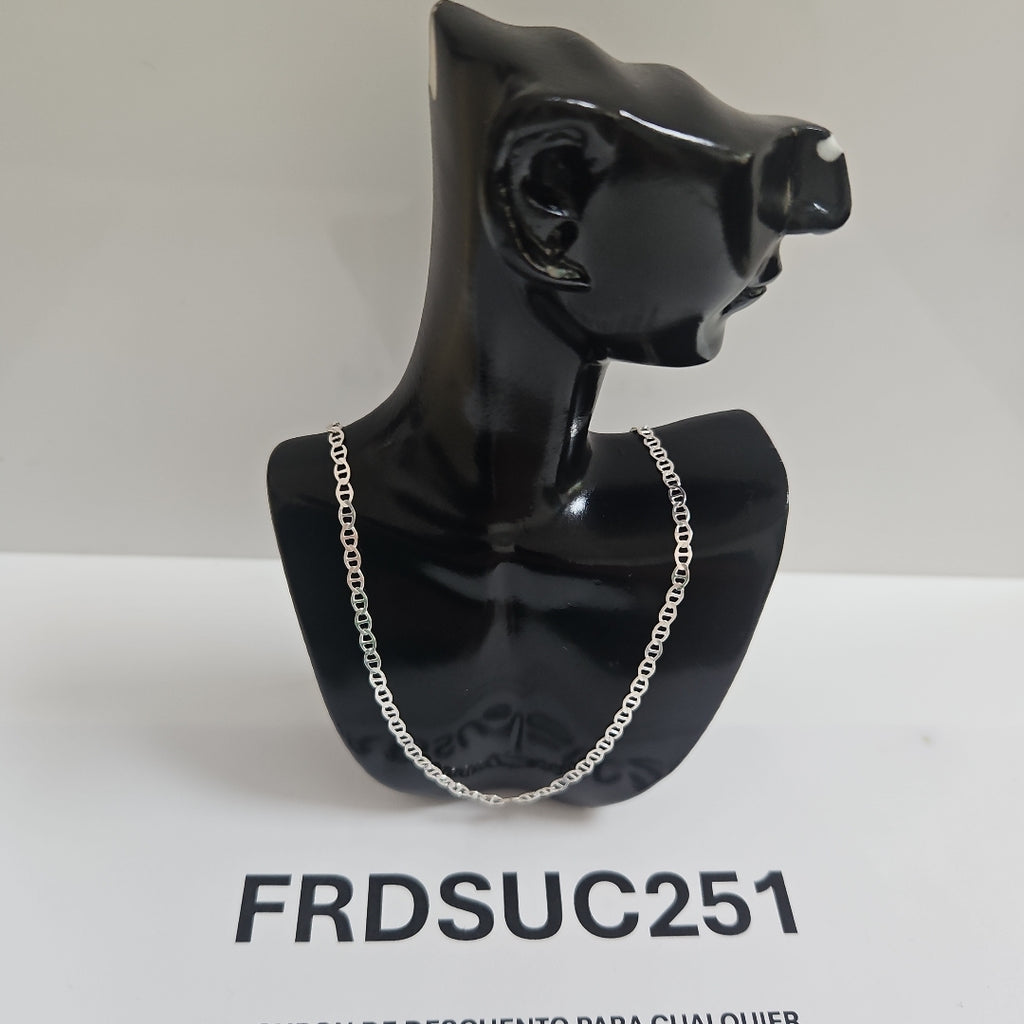 CADENA TEJIDO GUCHI PLATA .925 60 CM 3.7 GR (NUEVO)