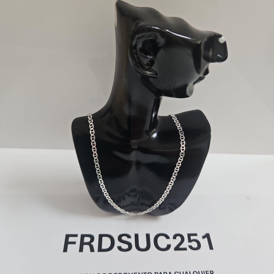 CADENA TEJIDO GUCHI PLATA .925 60 CM 3.7 GR (NUEVO)