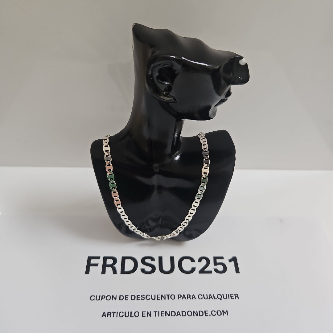 CADENA TEJIDO GUCHI PLATA .925 55 CM 8.5 GR (NUEVO)