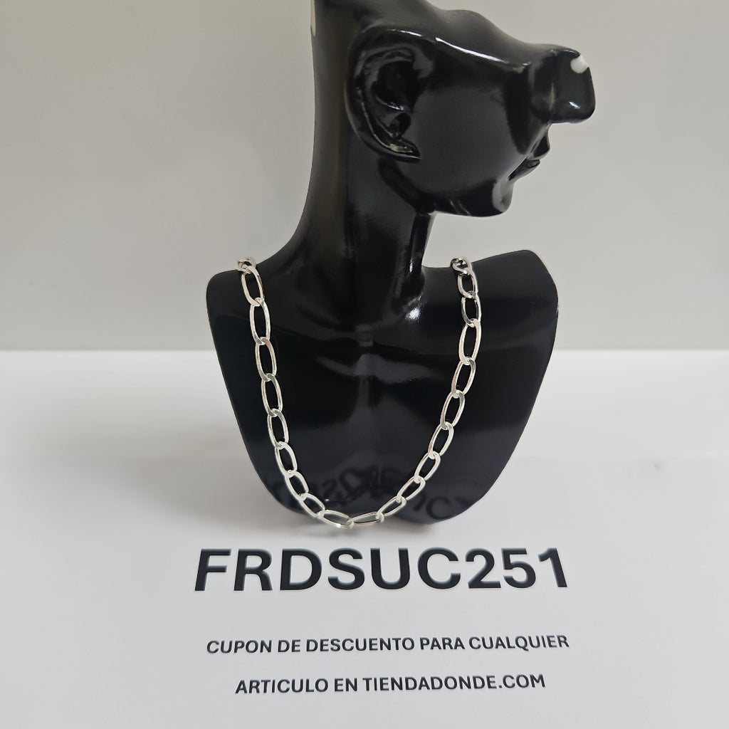 CADENA TEJIDO ESLABONES PLATA .925 55 CM 10.1 GR (NUEVO)