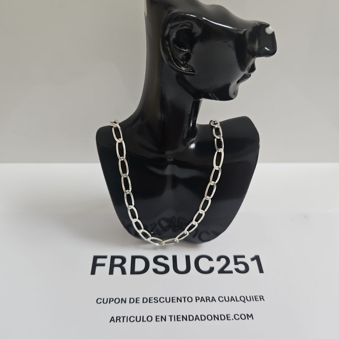 CADENA TEJIDO ESLABONES PLATA .925 55 CM 10.1 GR (NUEVO)