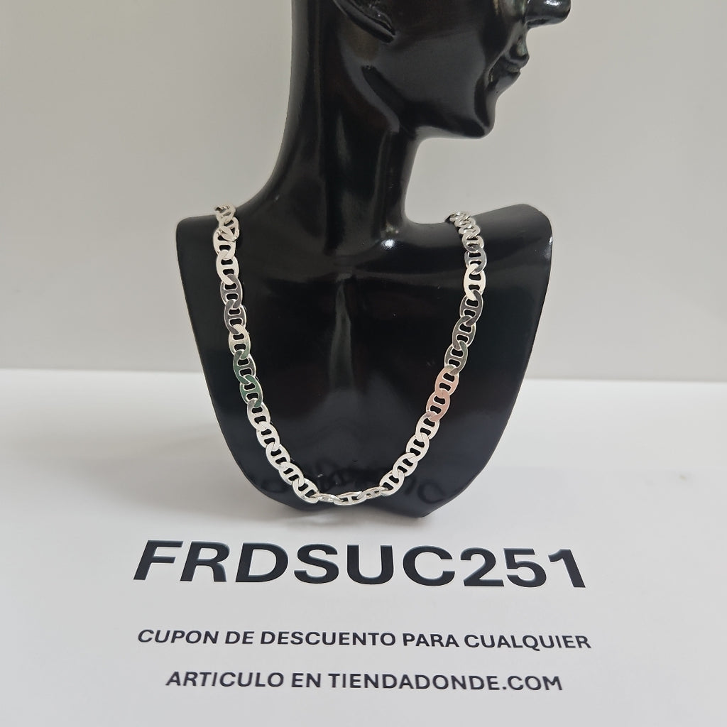 CADENA TEJIDO GUCHI PLATA .925 55 CM 12.7 GR (NUEVO)