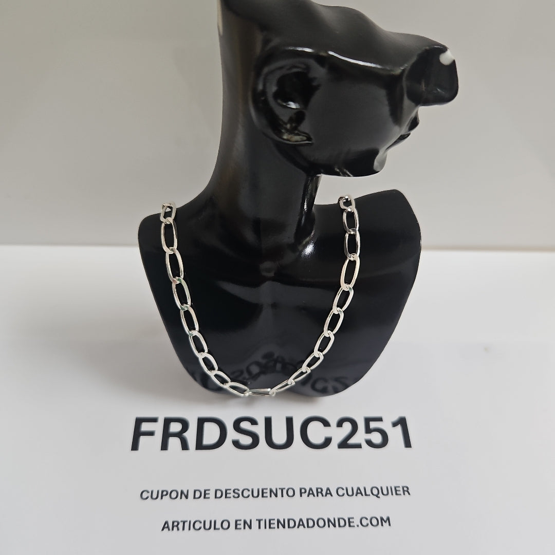 CADENA TEJIDO ESLABONES PLATA .925 60 CM 10.6 GR (NUEVO)