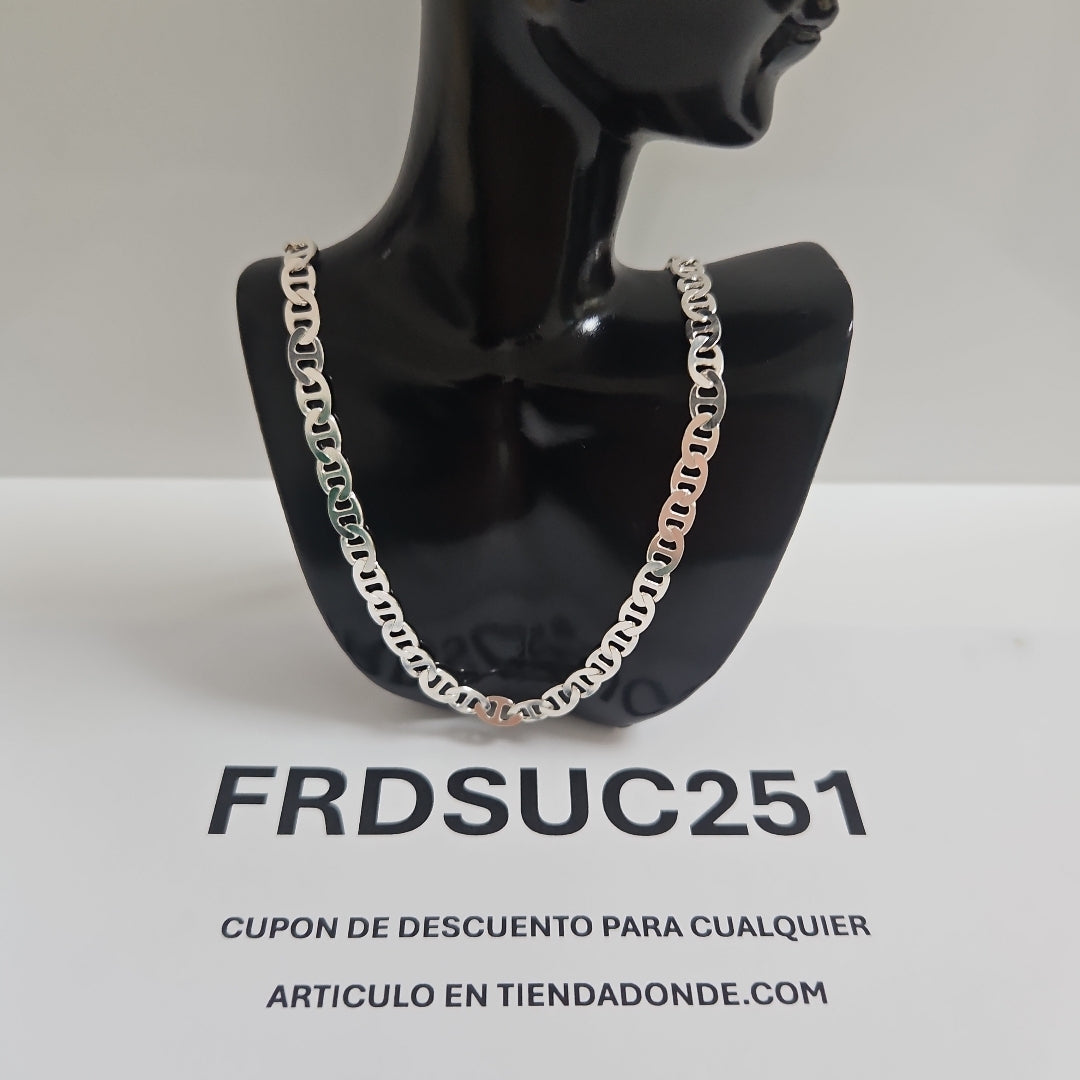 CADENA TEJIDO GUCHI PLATA .925 55 CM 12.9 GR (NUEVO)