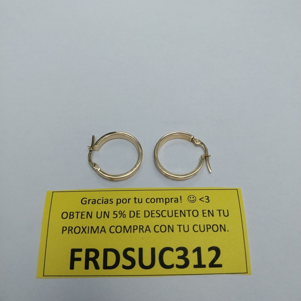 ARRACADAS PAR ORO 14 K 1.5 GRMS (SEMINUEVO)