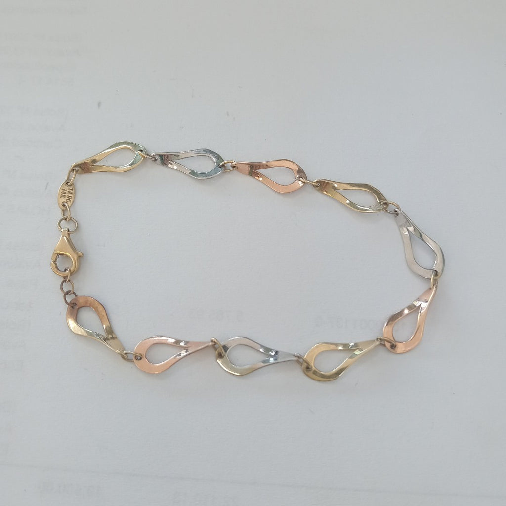 PULSERA ORO COMBINADO 10 K 3,00 GRMS (SEMINUEVO)