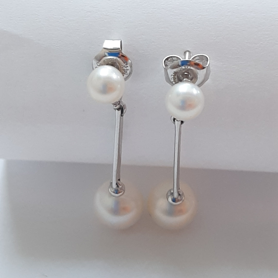 BROQUELES PAR ORO BLANCO 14 K 3,00 GRMS (SEMINUEVO)