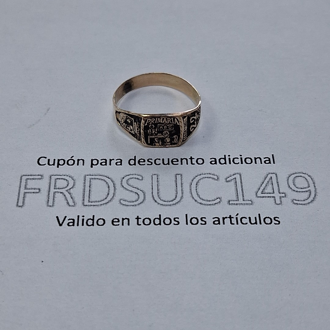 ANILLO DE GRADUACIÓN ORO 8 K 1.7 GRMS (SEMINUEVO)