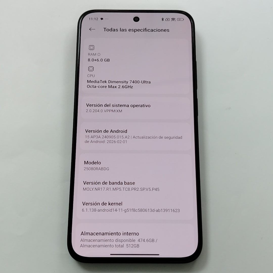 CELULAR XIAOMI REDMI NOTE 15 PRO 5G 25080RABDG (2026) 512 GB 8 GB RAM (SEMINUEVO)