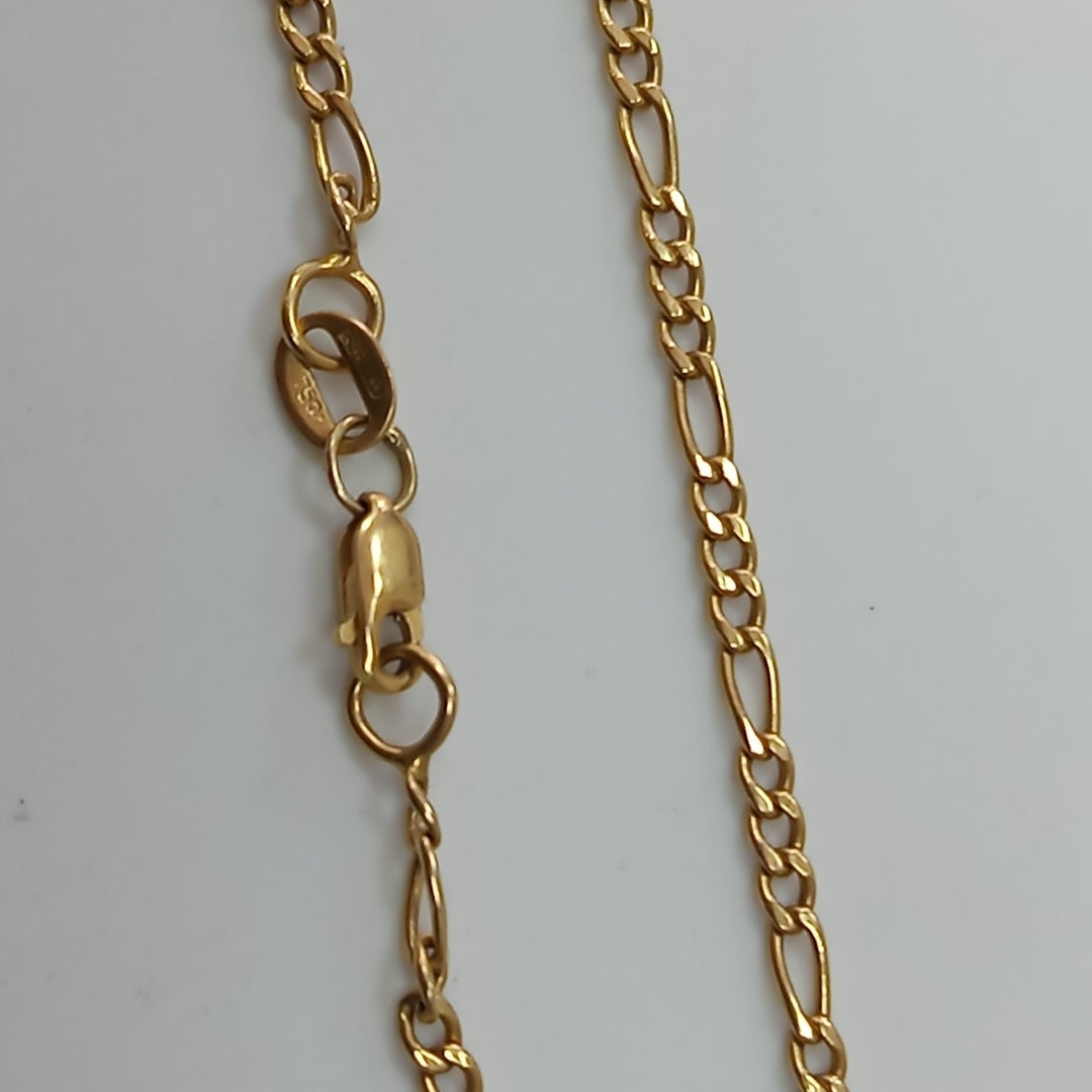 CADENA, MEDALLA RELIGIOSA ORO 18 K 5.7 GRMS (SEMINUEVO)