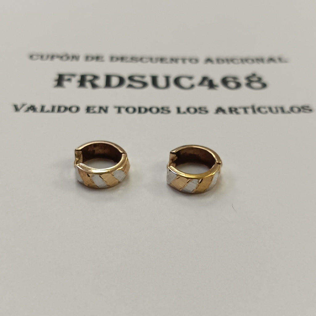 ARRACADAS PAR ORO 14 K 1.9 GRMS (SEMINUEVO)