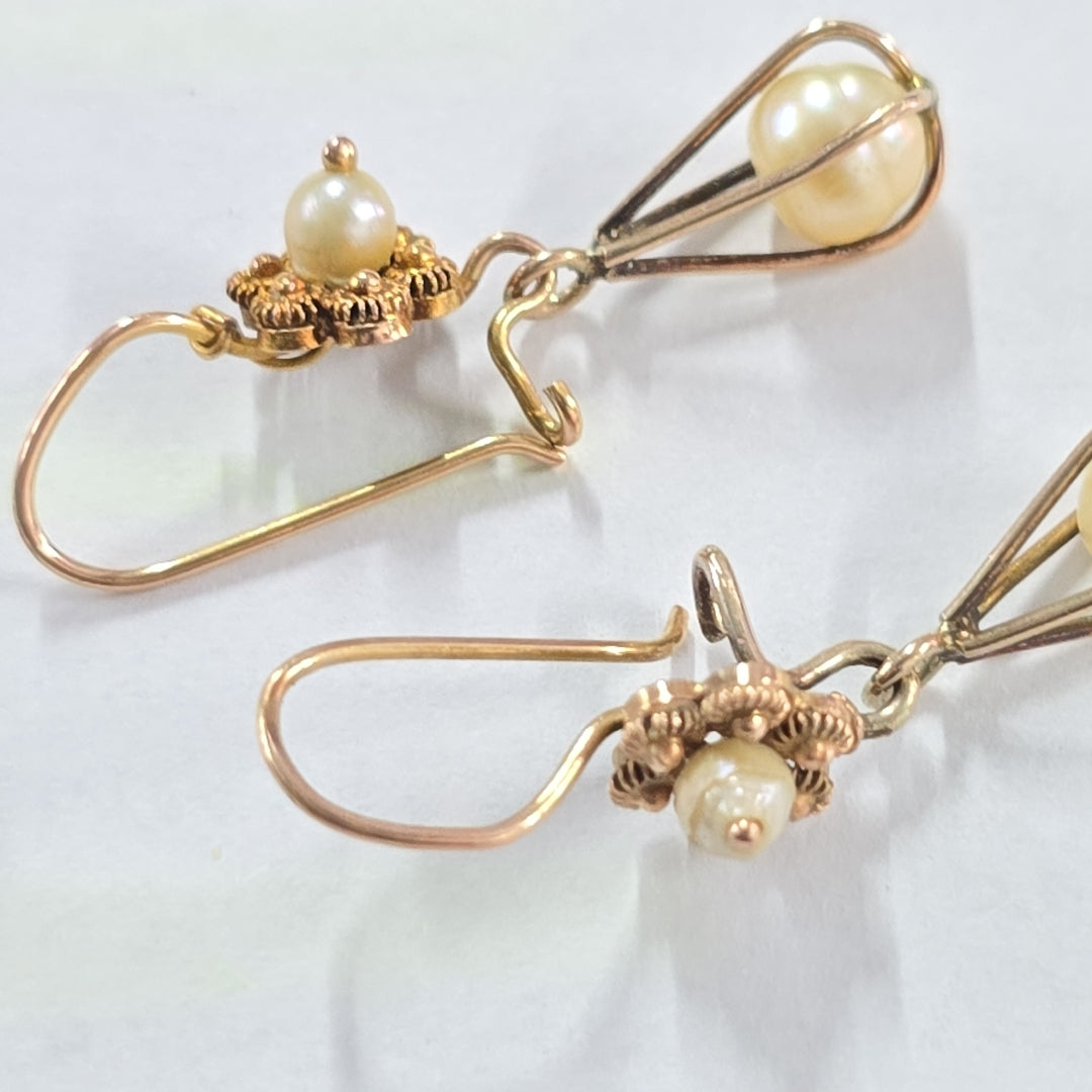 ARETES PAR ORO 14 K 2.2 GRMS (SEMINUEVO)