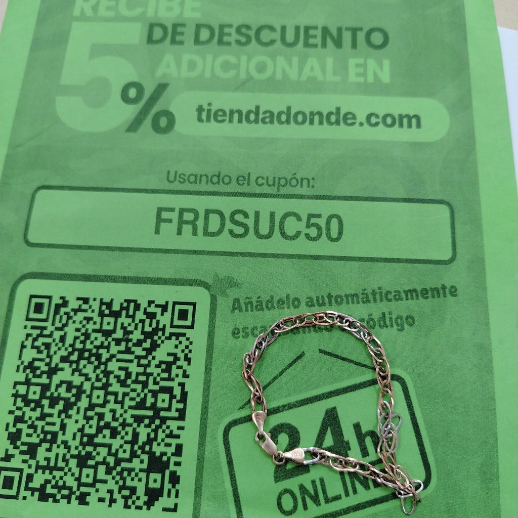 PULSERA ORO, RODIADO 10 K 3.1 GRMS (SEMINUEVO)