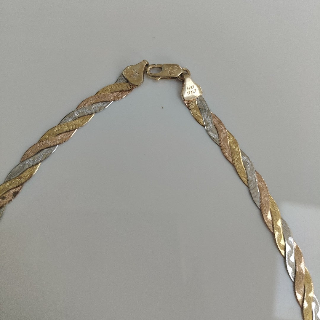 CADENA ORO, ORO COMBINADO 14 K 10.1 GRMS (SEMINUEVO)