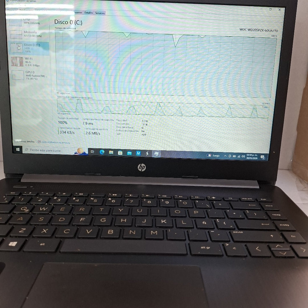 LAPTOP HP 14-CM0030LA (2024) 2 TB 8 GB RAM (SEMINUEVO)