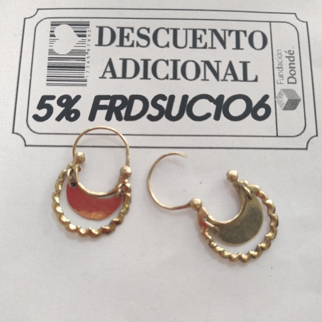 ARRACADAS PAR ORO 10 K 3.4 GRMS (SEMINUEVO)