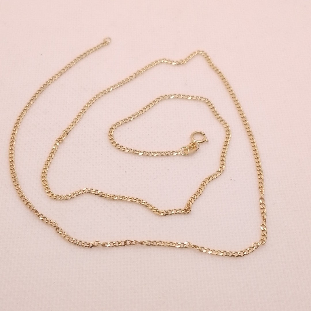 CADENAS TEJIDO BARBADA ORO 10K 55 CM 3.8 GR (NUEVO)