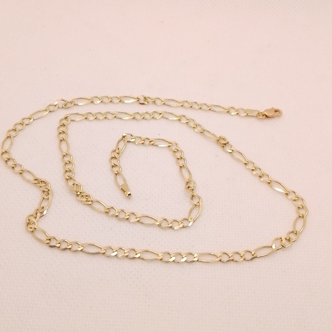 CADENAS TEJIDO 3X1 ORO 10K 55 CM 6.4 GR (NUEVO)