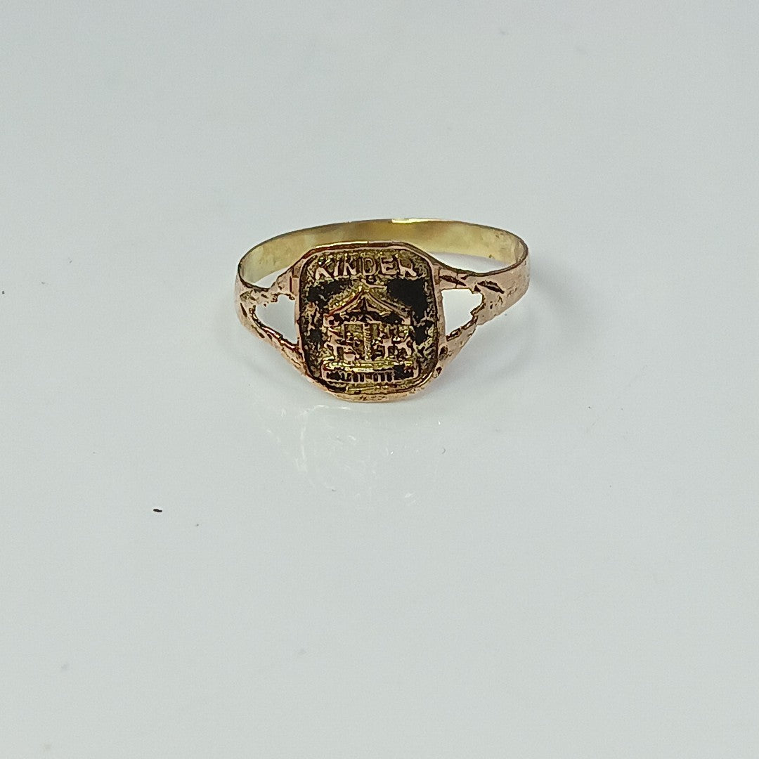 ANILLO DE GRADUACIÓN ORO 8 K 0.7 GRMS (SEMINUEVO)
