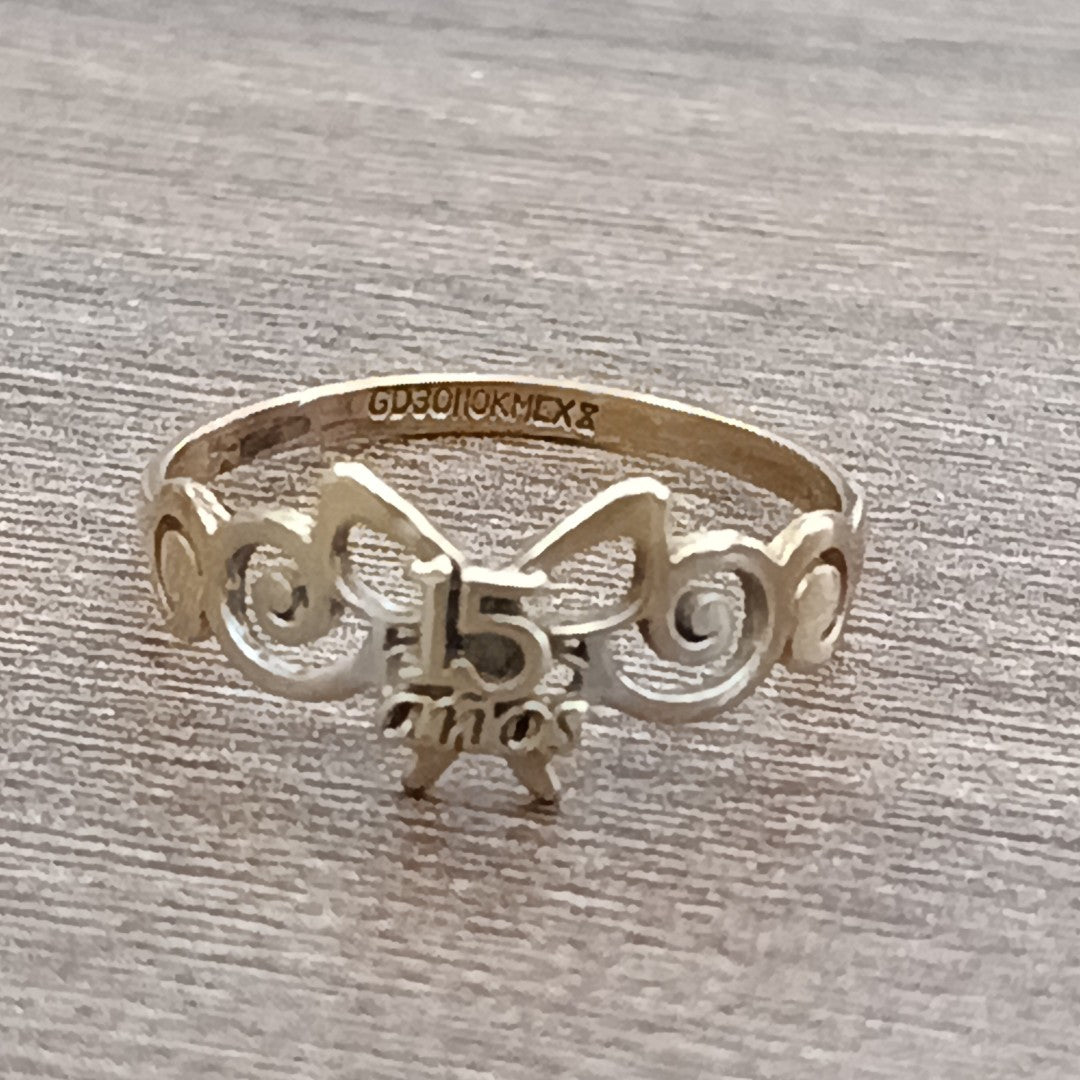 ANILLO CONMEMORATIVO ORO 10 K 1,10 GRMS (SEMINUEVO)