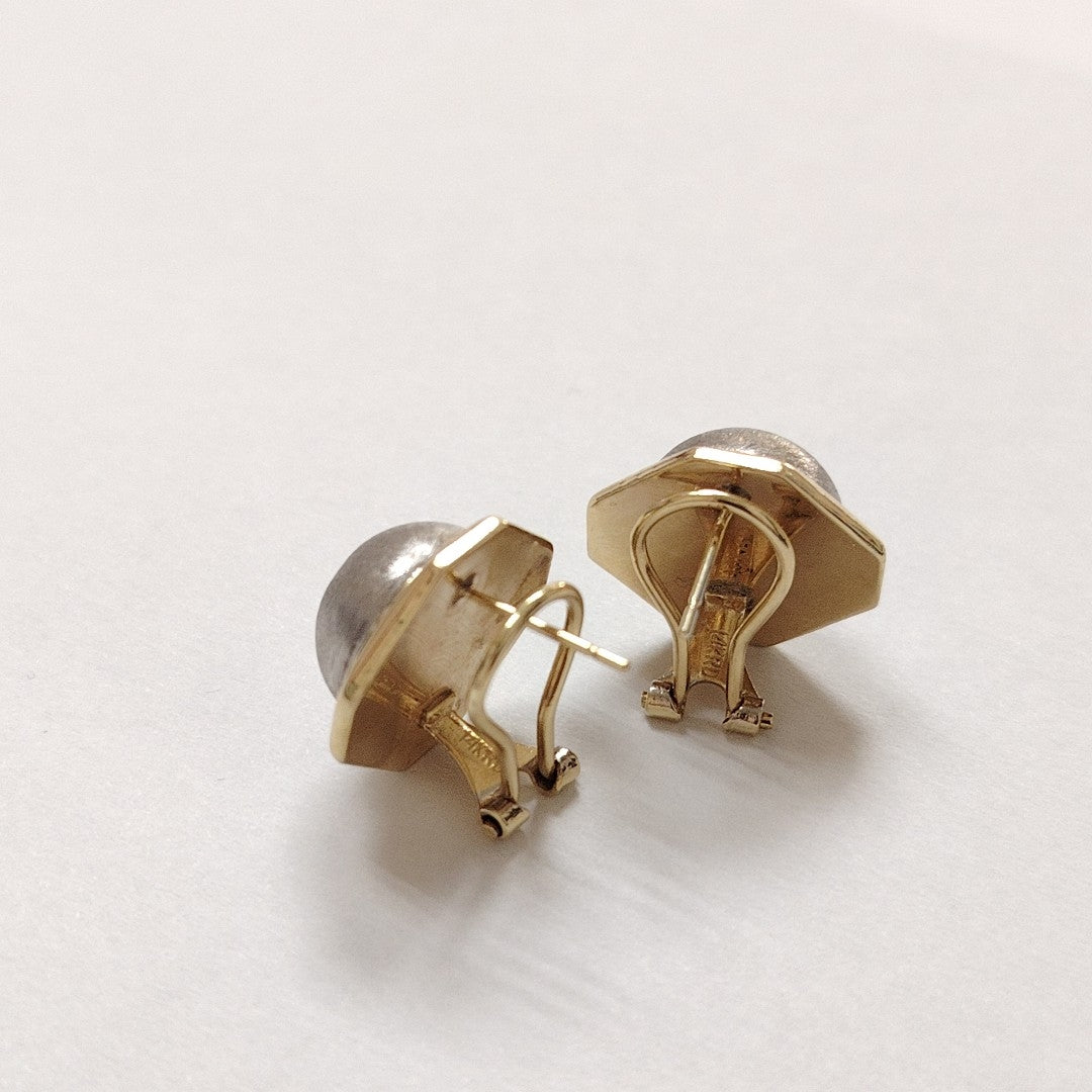ARETES PAR ORO,ORO COMBINADO 14 K 6,70 GRMS (SEMINUEVO)