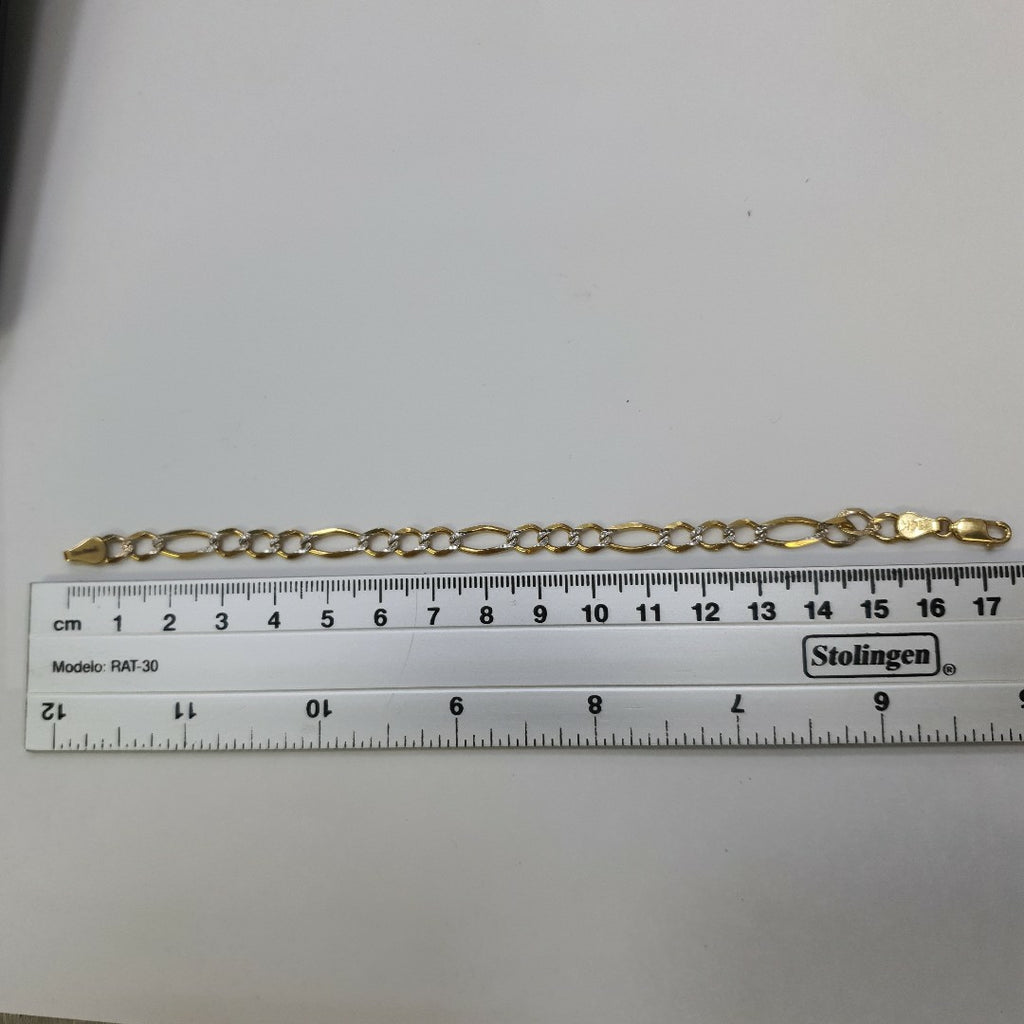 PULSERAS TEJIDO 3X1 ORO 14K 18 CM 5.9 GR (NUEVO)