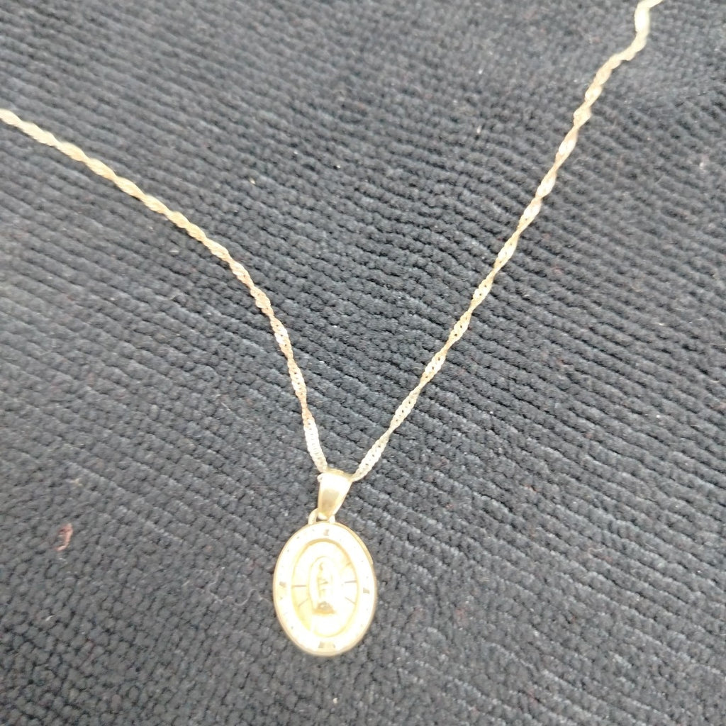 CADENA, MEDALLA RELIGIOSA ORO COMBINADO 10 K 2.5 GRMS (SEMINUEVO)