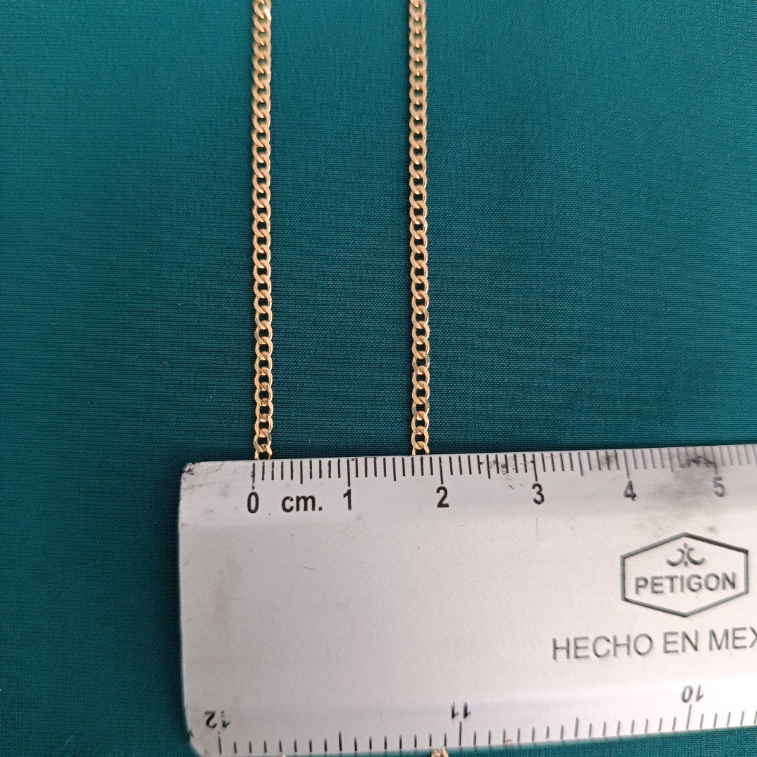 CADENAS TEJIDO BARBADA ORO 10K 55 CM 3.9 GR (NUEVO)