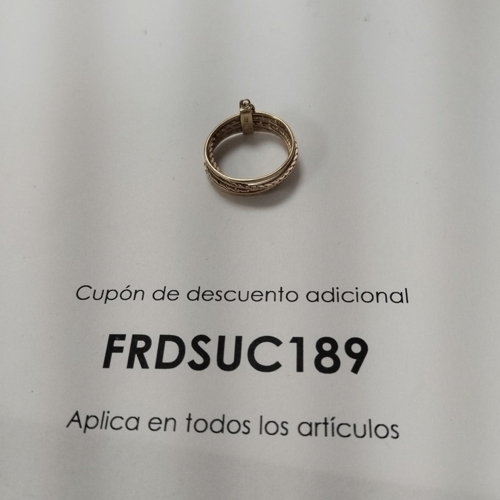 SEMANARIO DE ARGOLLAS ORO COMBINADO 14 K 3,10 GRMS (SEMINUEVO)