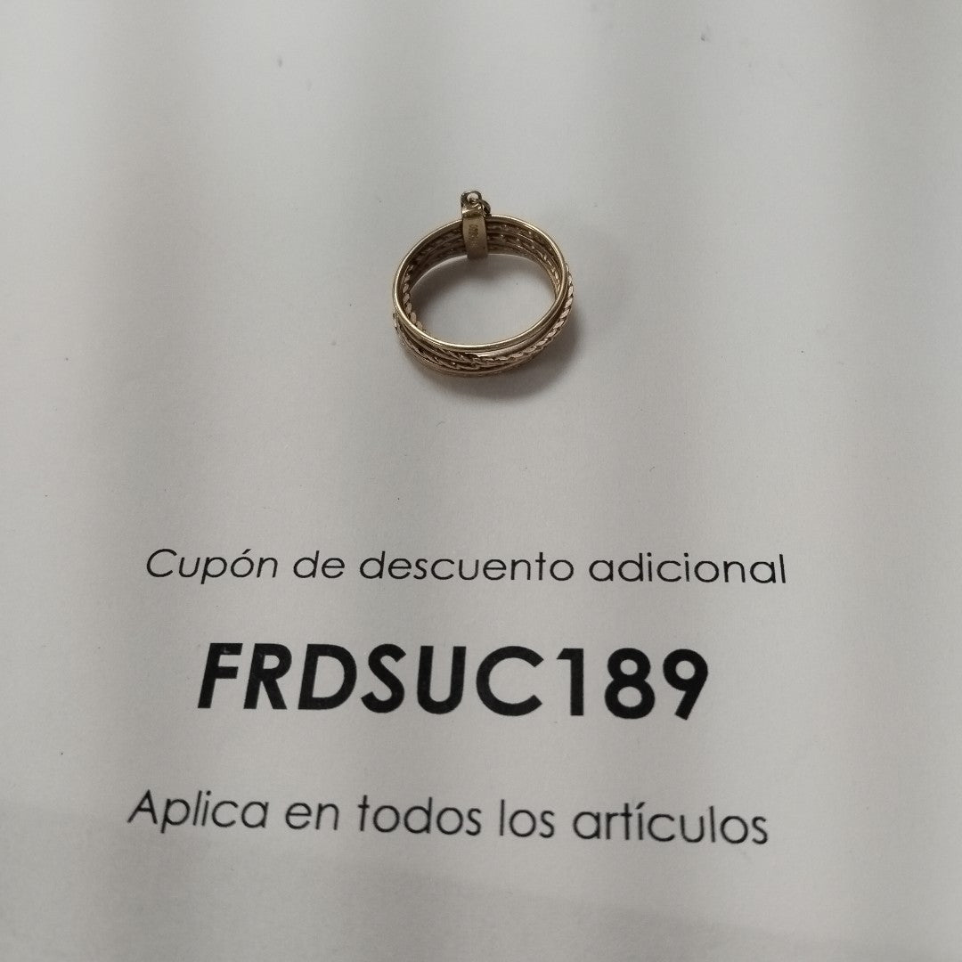 SEMANARIO DE ARGOLLAS ORO COMBINADO 14 K 3,10 GRMS (SEMINUEVO)