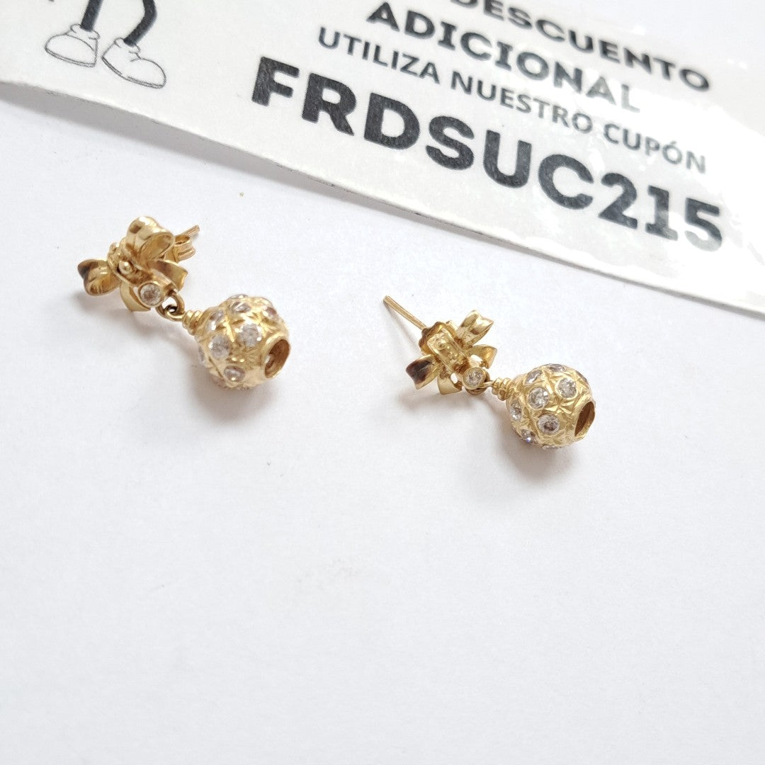 ARETES PAR ORO 14 K 5,40 GRMS (SEMINUEVO)