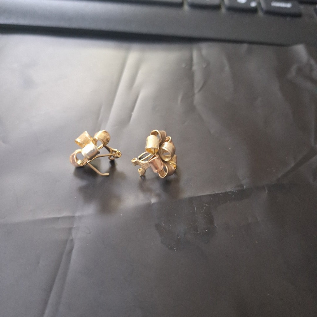 ARETES PAR ORO COMBINADO 10 K 4,10 GRMS (SEMINUEVO)