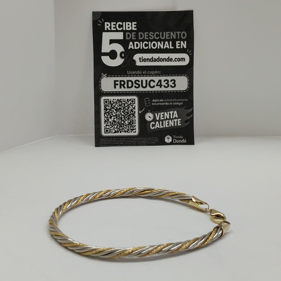 PULSERA ORO COMBINADO 14 K 9.1 GRMS (SEMINUEVO)
