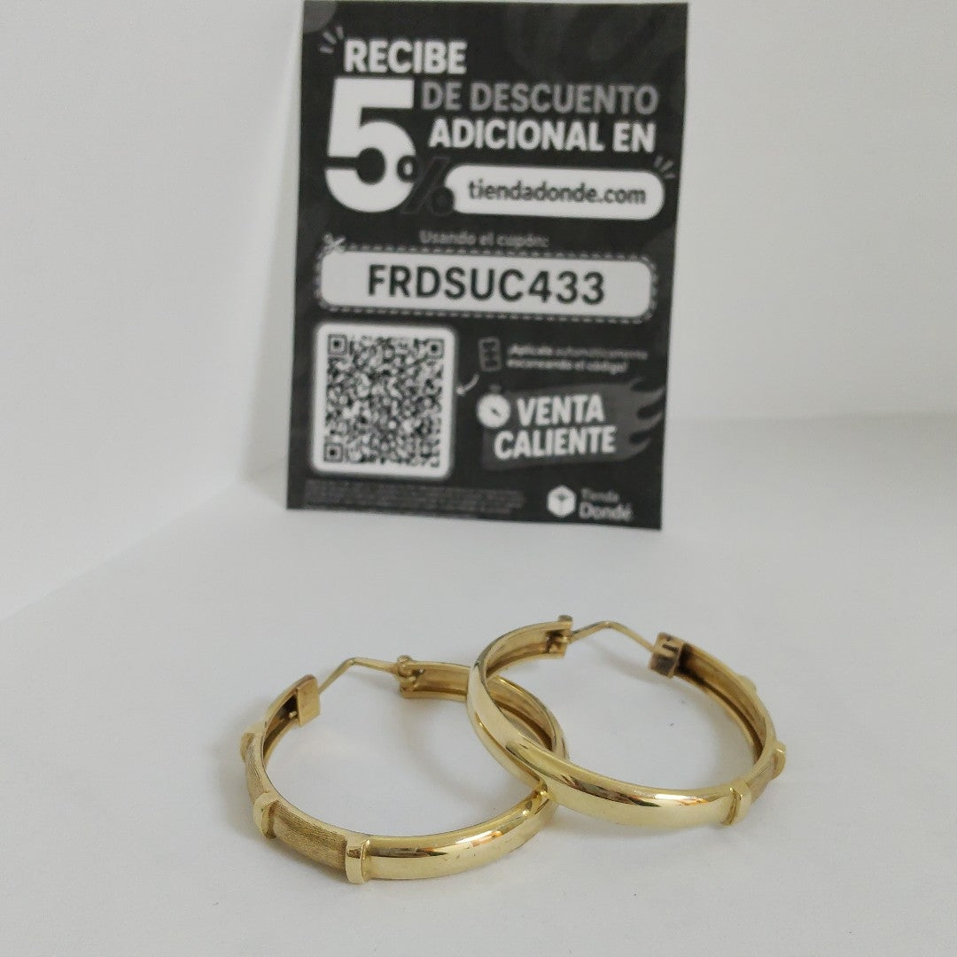 ARRACADAS PAR ORO 14 K 7.7 GRMS (SEMINUEVO)
