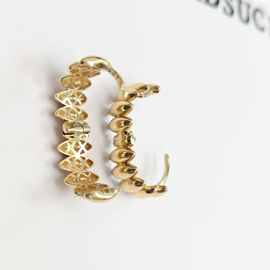 ARRACADAS PAR ORO 14 K 4.4 GRMS (SEMINUEVO)