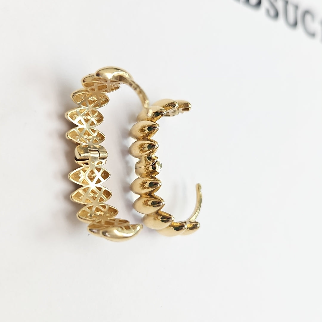 ARRACADAS PAR ORO 14 K 4.4 GRMS (SEMINUEVO)