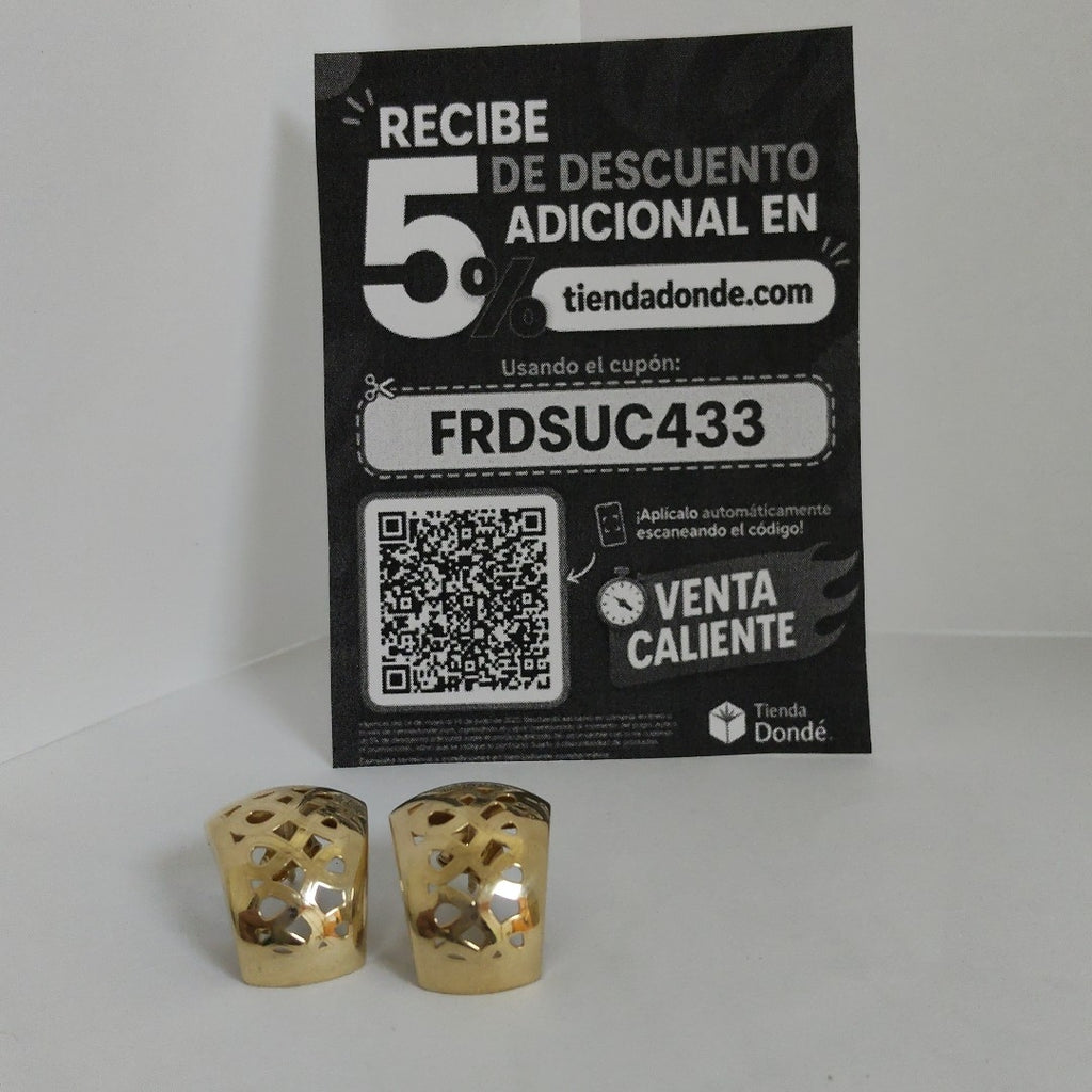BROQUELES PAR ORO 14 K 2.7 GRMS (SEMINUEVO)