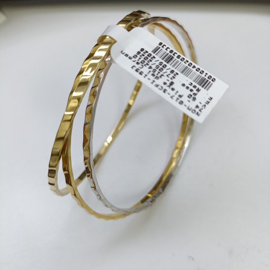 PULSERA RIGIDA ORO COMBINADO 14 K 6.6 GRMS (SEMINUEVO)