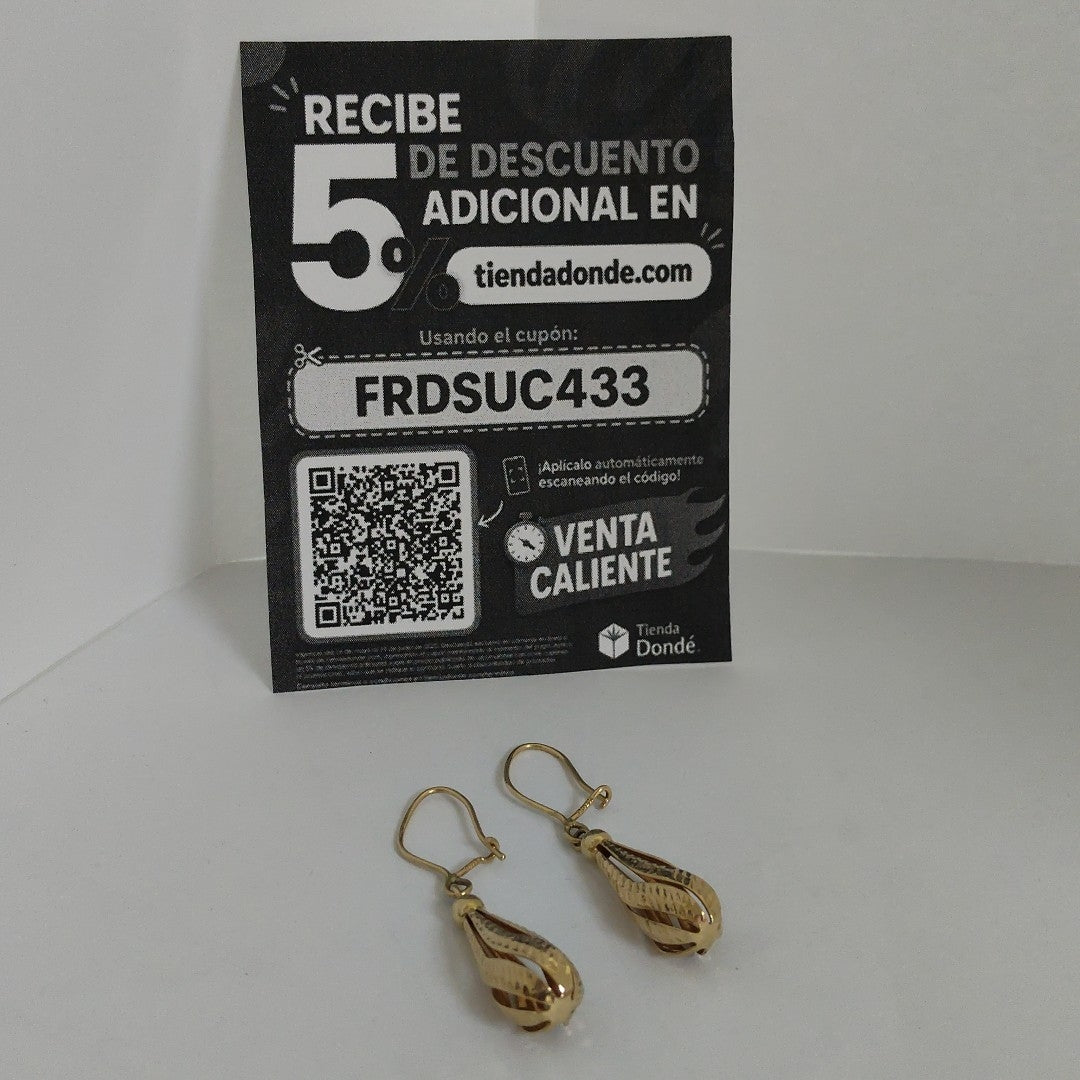 ARETES PAR ORO 14 K 2.4 GRMS (SEMINUEVO)