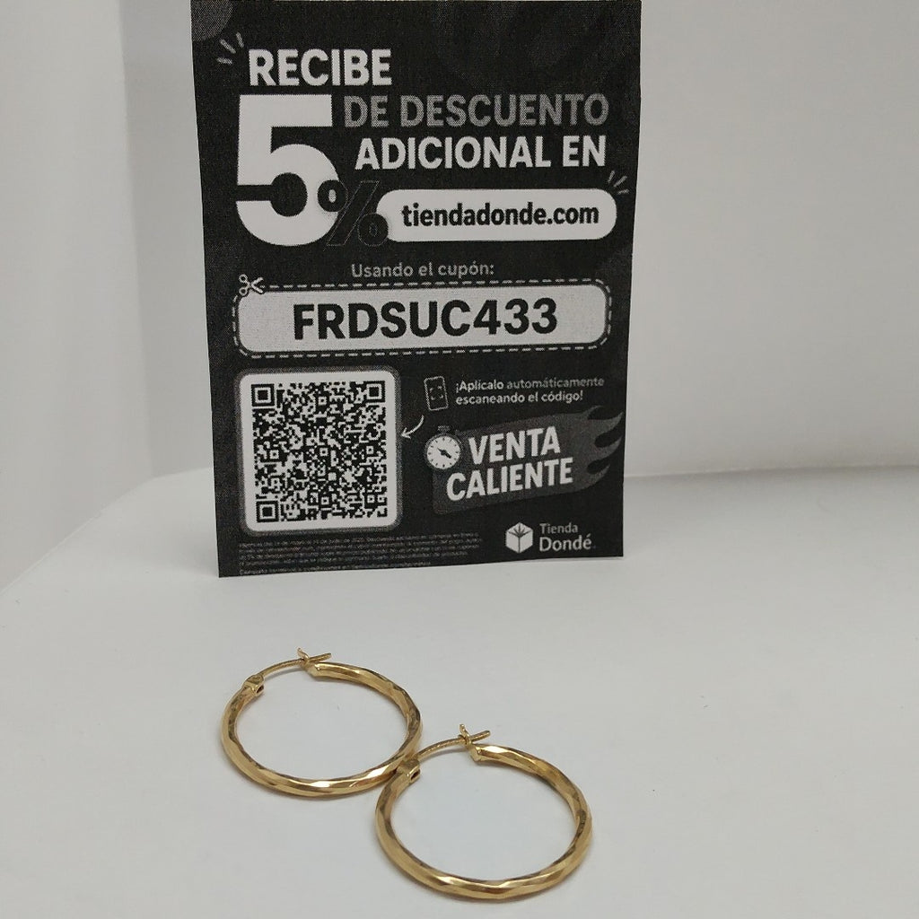 ARRACADAS PAR ORO 14 K 2.4 GRMS (SEMINUEVO)