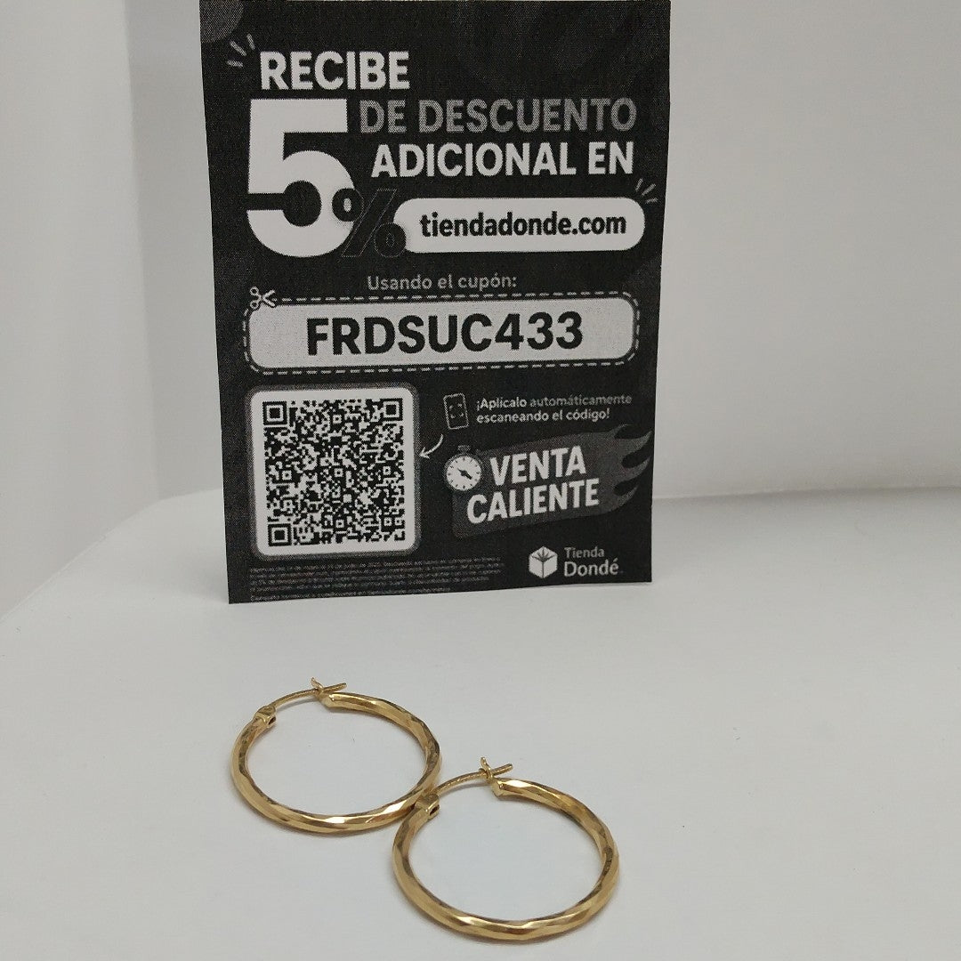 ARRACADAS PAR ORO 14 K 2.4 GRMS (SEMINUEVO)