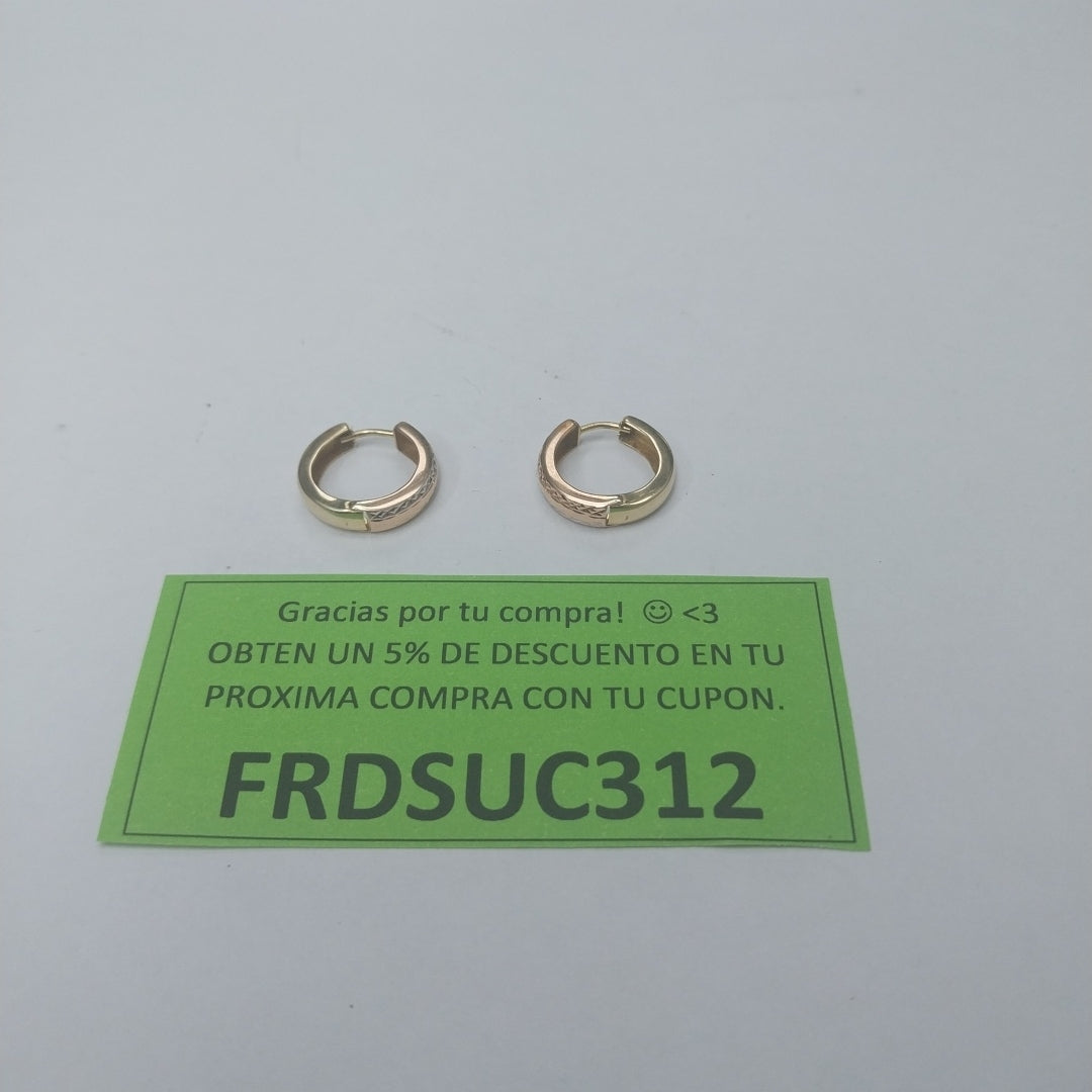 ARRACADAS PAR ORO 14 K 1.7 GRMS (SEMINUEVO)