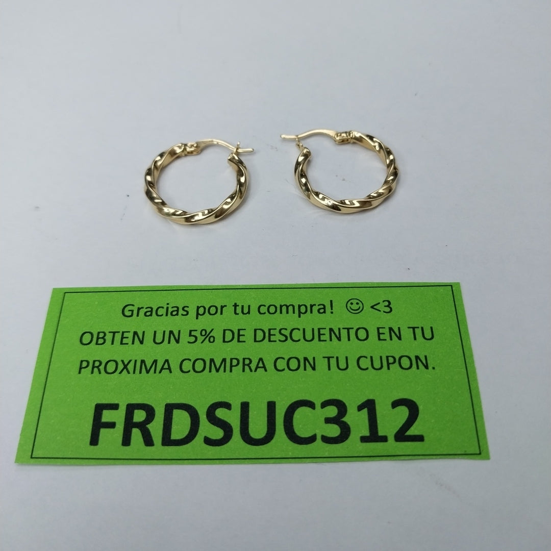 ARRACADAS PAR ORO 14 K 1.4 GRMS (SEMINUEVO)