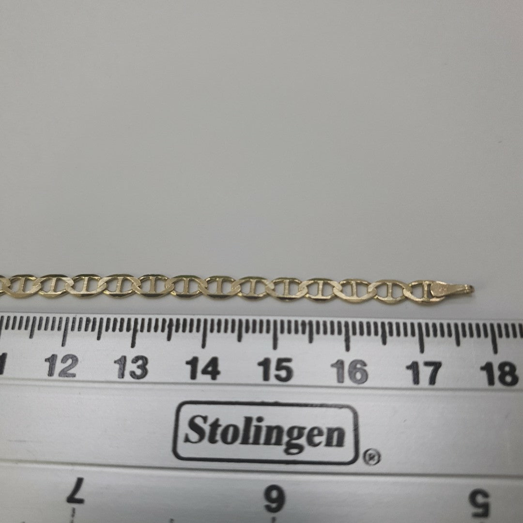 PULSERAS TEJIDO MARINERA ORO 14K 18 CM 2.8 GR (NUEVO)